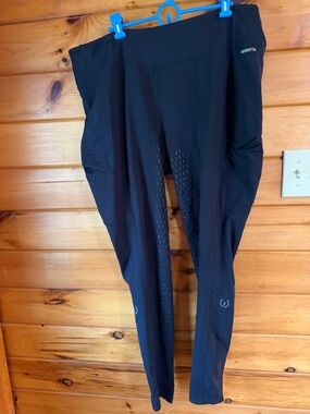 Kerrits Black Full-Length Riding Tights with Grip